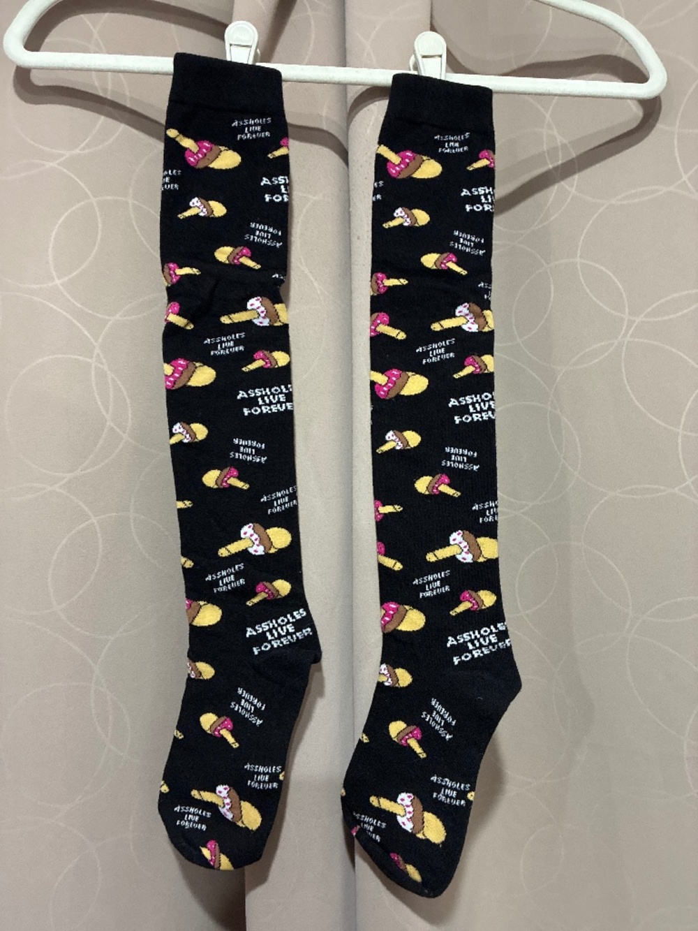 Assholes Live Forever Unisex Long socks